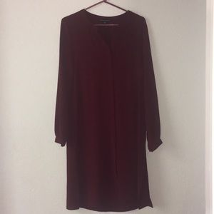 Harlow and Graham Long Red Button up Dress